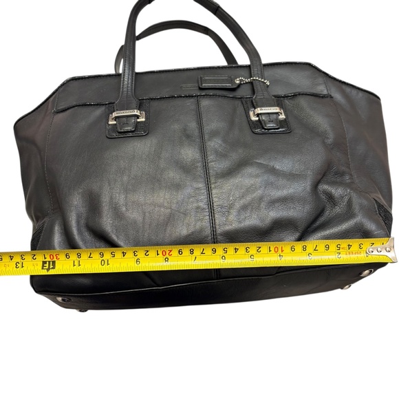 Coach Taylor F25205 Alexis Leather Carryall Satchel Tote Bag in black Leather - Picture 7 of 12